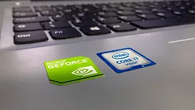 An image of the Nvidia logo on a PC 