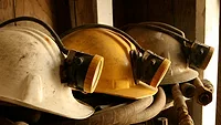 An image of mining helmets 