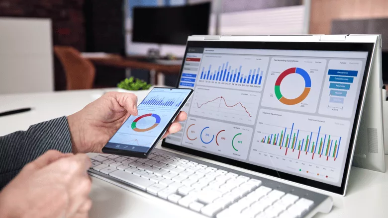 An image of data on a macbook screen