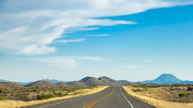 An image of a West Texas Road