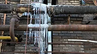 Frozen water pipe an image of a frozen water pipe in chicago