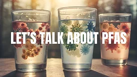 An image representing chemicals or PFAs in glasses of water