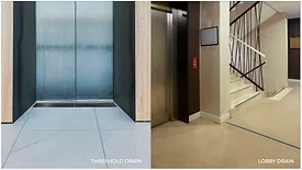 An image of a proposed elevator drain