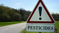 pesticides An image of a sign that says pesticides