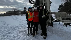 Three women on a drilling crew in Canada 