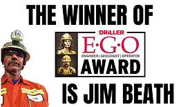 An image of Jim Beath and an award