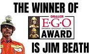 An image of Jim Beath and an award