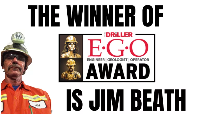 An image of Jim Beath and an award