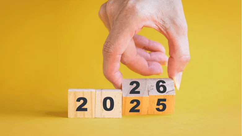 New Years An image of 2025 turning into 2026