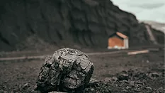 An image of coal outside of a coal plant