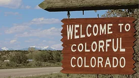 An image of the Welcome to Colorado sign