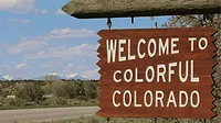An image of the Welcome to Colorado sign