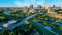 An image of Fort Worth Texas from above