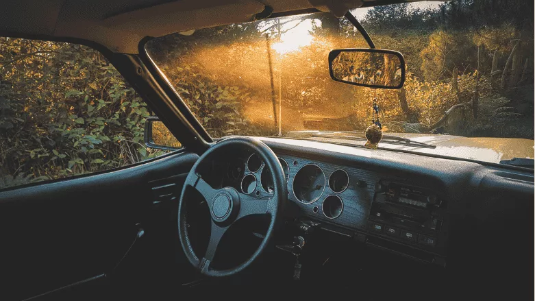 An image of a steering wheel