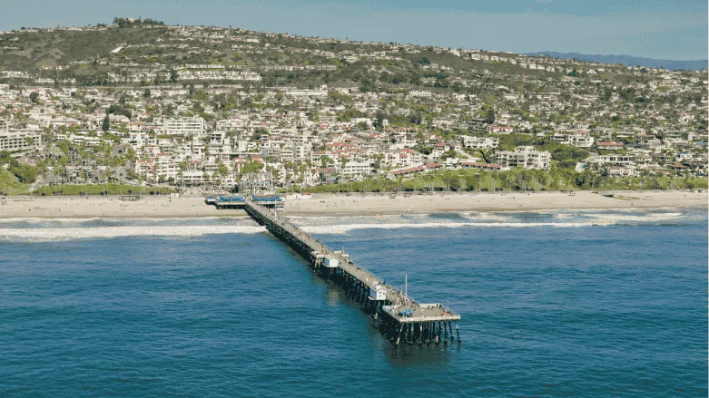 An image of a pier in Orange County