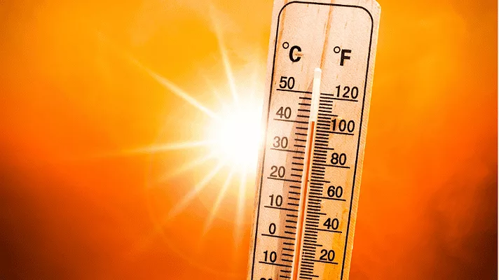 An image of a thermometer reading very hot