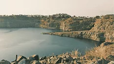 AN image of a quarry lake