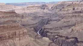 An image of the Colorado River going through the Grand Canyon