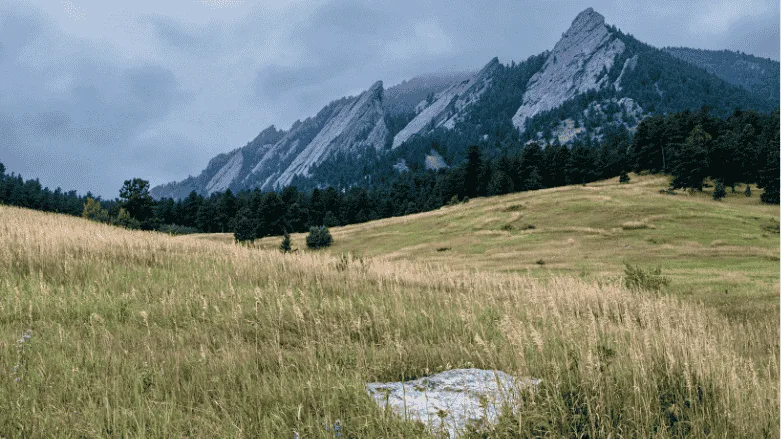 An image of the Flatirons