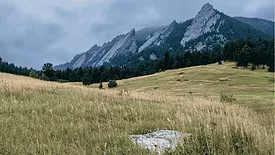 An image of the Flatirons