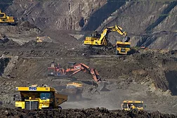 Miners working at a site