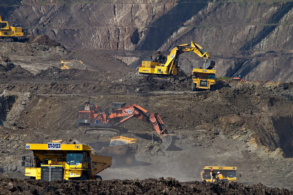 Miners working at a site