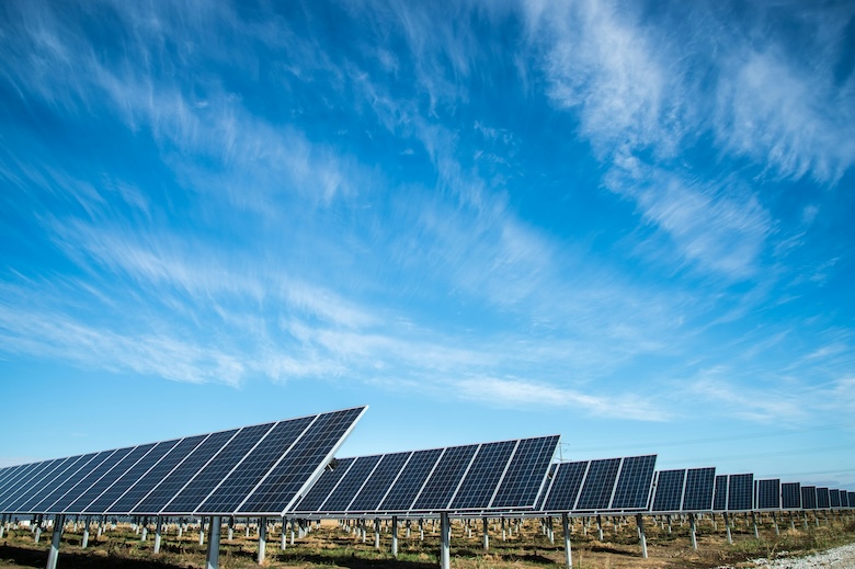 Solar panel field