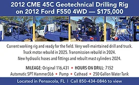 2012 CME 45C GEOTECHNICAL DRILLING RIG ON 2012 FORD F550 4WD