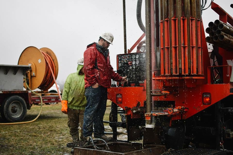 Drilling Fluids Test Equipment on active production drilling site