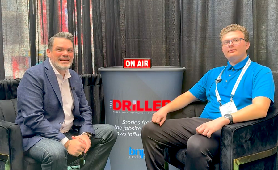 Brock Yordy interviews a young driller