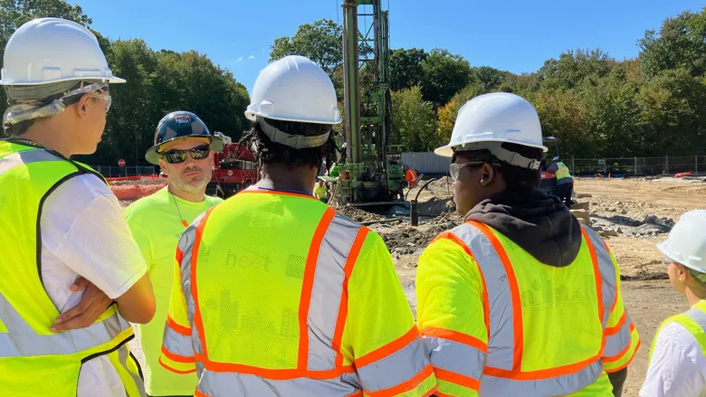 Brock Yordy speaks with a group of Geothermal Drillers Brock Yordy speaks with a group of Geothermal Drillers