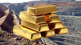 Stack of gold bricks