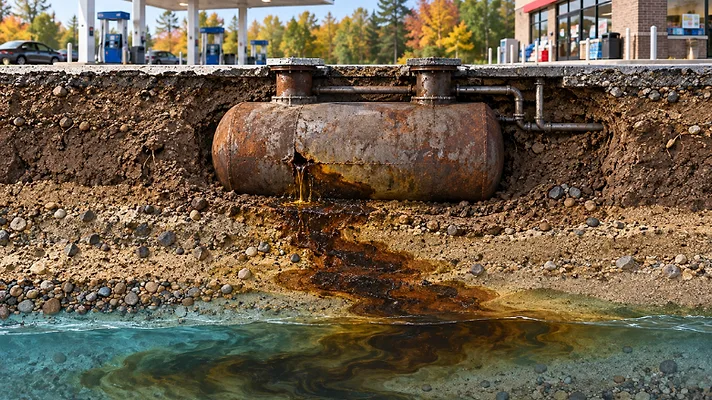 Leaking tank into groundwater