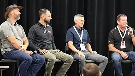 A panel of drilling business owners Pete Byer of Summit Drilling, Luke Mishu of M&W Drilling, Sam Connelly of Connelly and Associates, and Greg Smith of Pontil Drilling Services