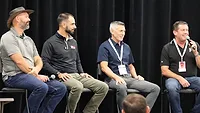 Pete Byer of Summit Drilling, Luke Mishu of M&W Drilling, Sam Connelly of Connelly and Associates, and Greg Smith of Pontil Drilling Services