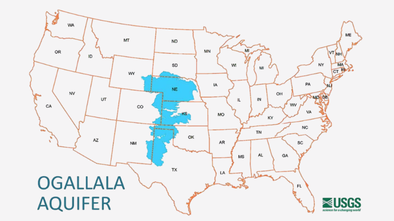 Map of Ogallala Aquifer