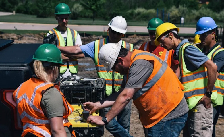 A drilling crew