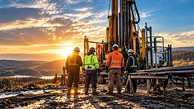 Drillers on Site An AI-generated image of drillers on site