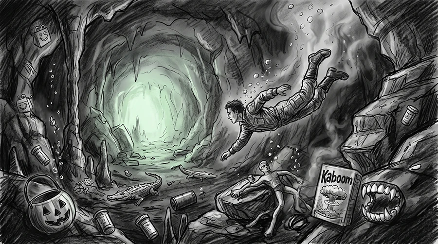 Swimming underground