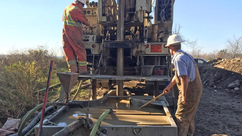 Geothermal Test Hole in Acton, Ontario