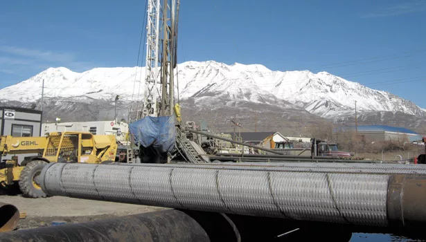 A Hydro rig works on well 12