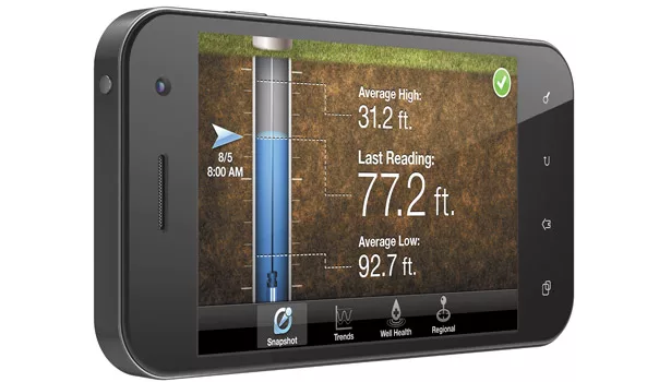 Users can access data on their groundwater through a smartphone in real-time.