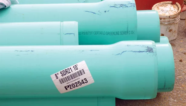 North American Specialty ProductsÃ¢â¬â¢ restrained-joint PVC sewer pipe
