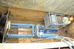 trenchless contractor works with bursting unit