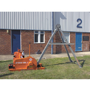 The Dando 1000 MK2 features an adjustable height mast derrick.