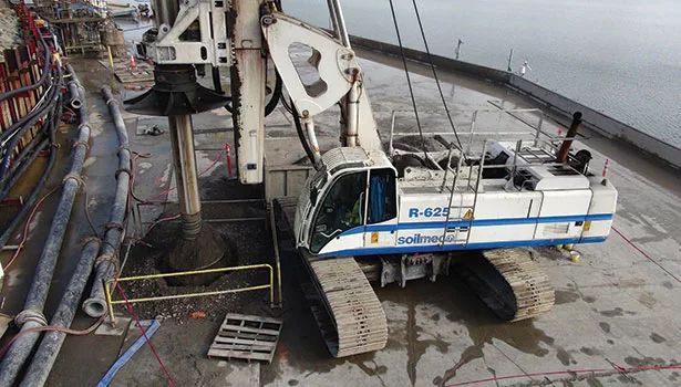 Drill rig operates in Critical Area 1