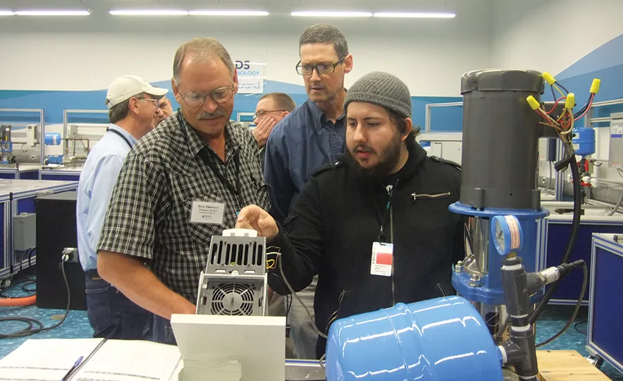 Hands-on lab time during Goulds training