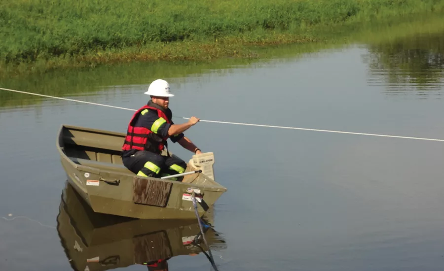 Walkover system takes locating technician to water crossing