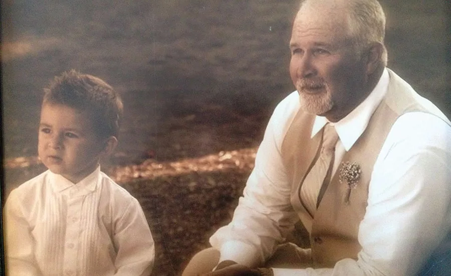 Jim Denton with grandson Wyatt
