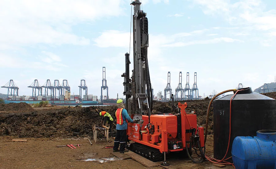 Dando Drilling crews perform sampling